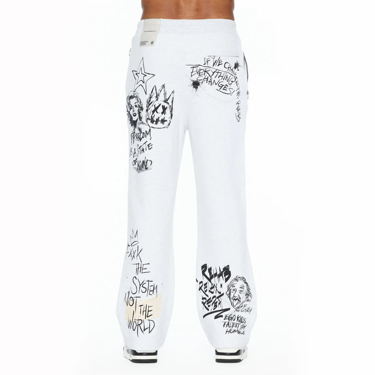 Cult's French Terry Open Hem Sweatpants 620 Grams In Heather Grey 626B8-SP14E