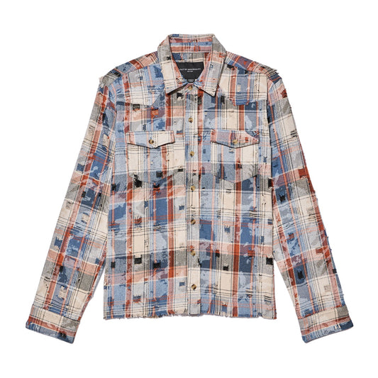 Cult's L/S Vintage Embroidered Plaid Woven Shirt In Harvest Plaid 626B8-WS71E