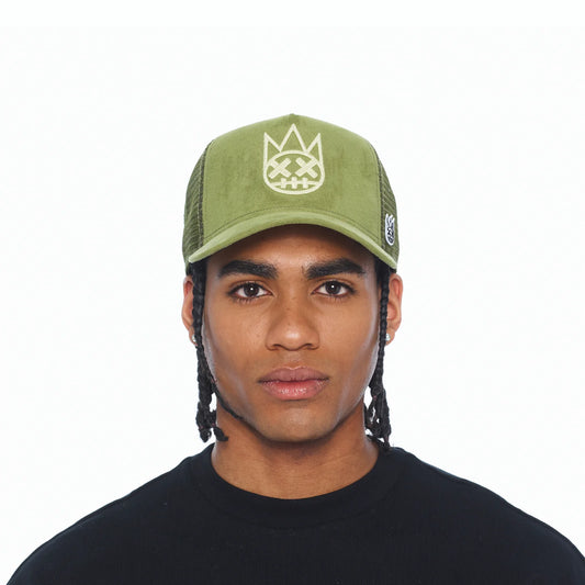 Cult's Logo Mesh Back Trucker Hat In Sphagnum 626BC-CH41A