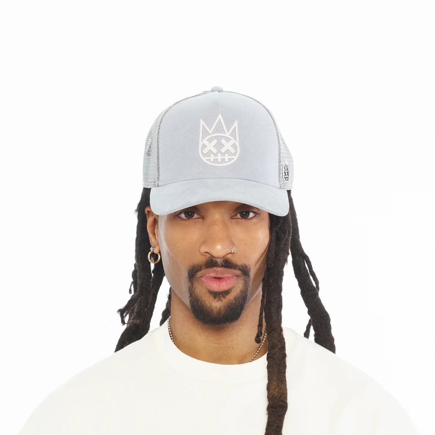 Cult's Logo Mesh Back Trucker Hat In Grey SKU: 626BC-CH43A