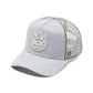 Cult's Logo Mesh Back Trucker Hat In Grey SKU: 626BC-CH43A