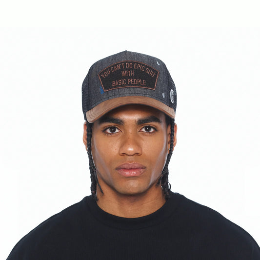 Cult's Mesh Back Trucker Hat "Cant Do Epic Shit" In Painter 626BC-CH46A