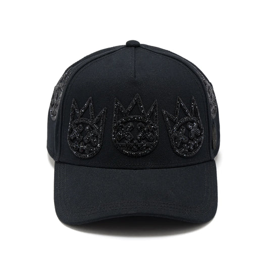 Cult X El Alfa A Frame Hat "Multi Black Crystal Logo" In Black  626BC-CH51A