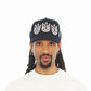 Cult X El Alfa A Frame Hat "Multi Crystal Logo" In Black 626BC-CH52A