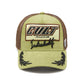 Cult's Mesh Back Trucker Hat "Cult Racing" In Olive 626BC-CH54A
