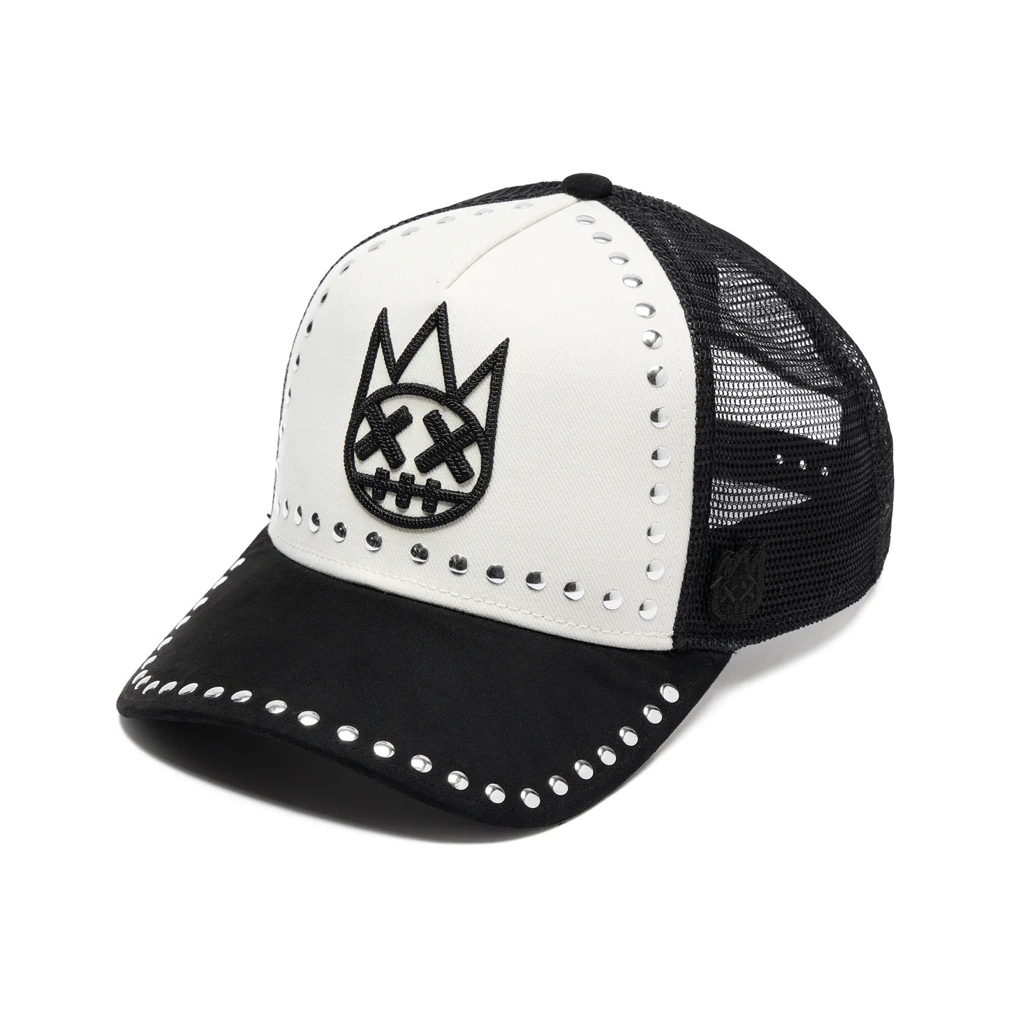 Cult's Mesh Back Trucker Hat "Divine Sounds" In Black/White 626BC-CH59A