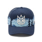 Cult's Mesh Back Trucker Hat "Mountains" In Dark Navy 626BC-CH60A