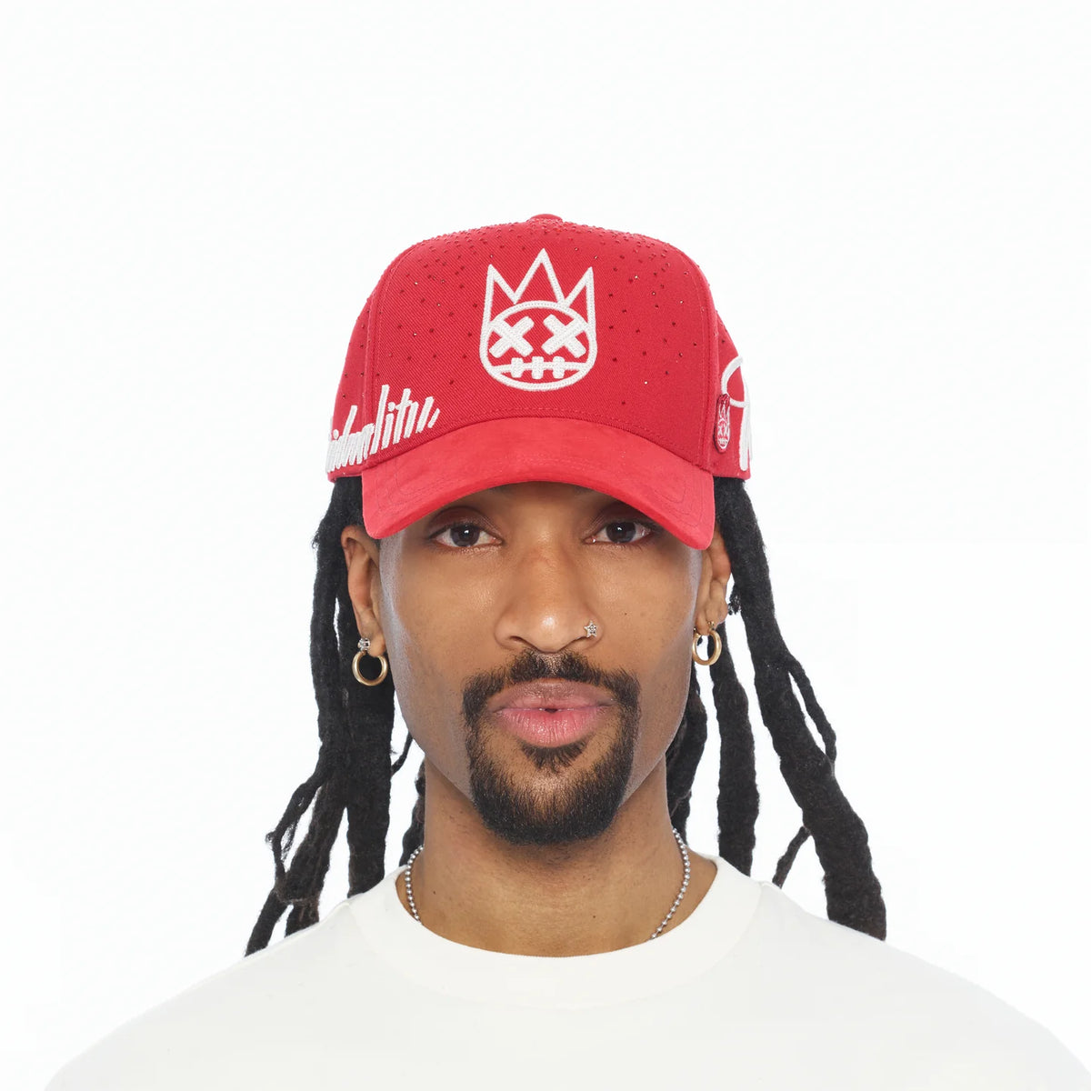 Cult's Mesh Back Trucker Hat "Crystal Burst" In Racing Red 626BC-CH62A