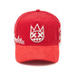 Cult's Mesh Back Trucker Hat "Crystal Burst" In Racing Red 626BC-CH62A