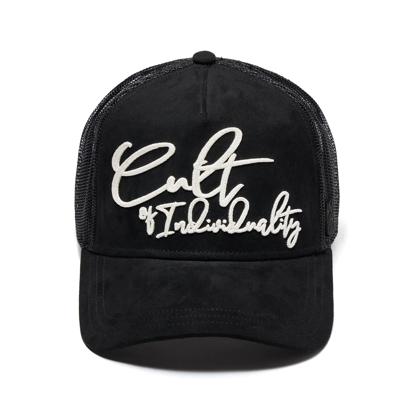 Cult's Mesh Back Trucker Hat "Grasshopper Emb Hat" In Black 626BC-CH64A