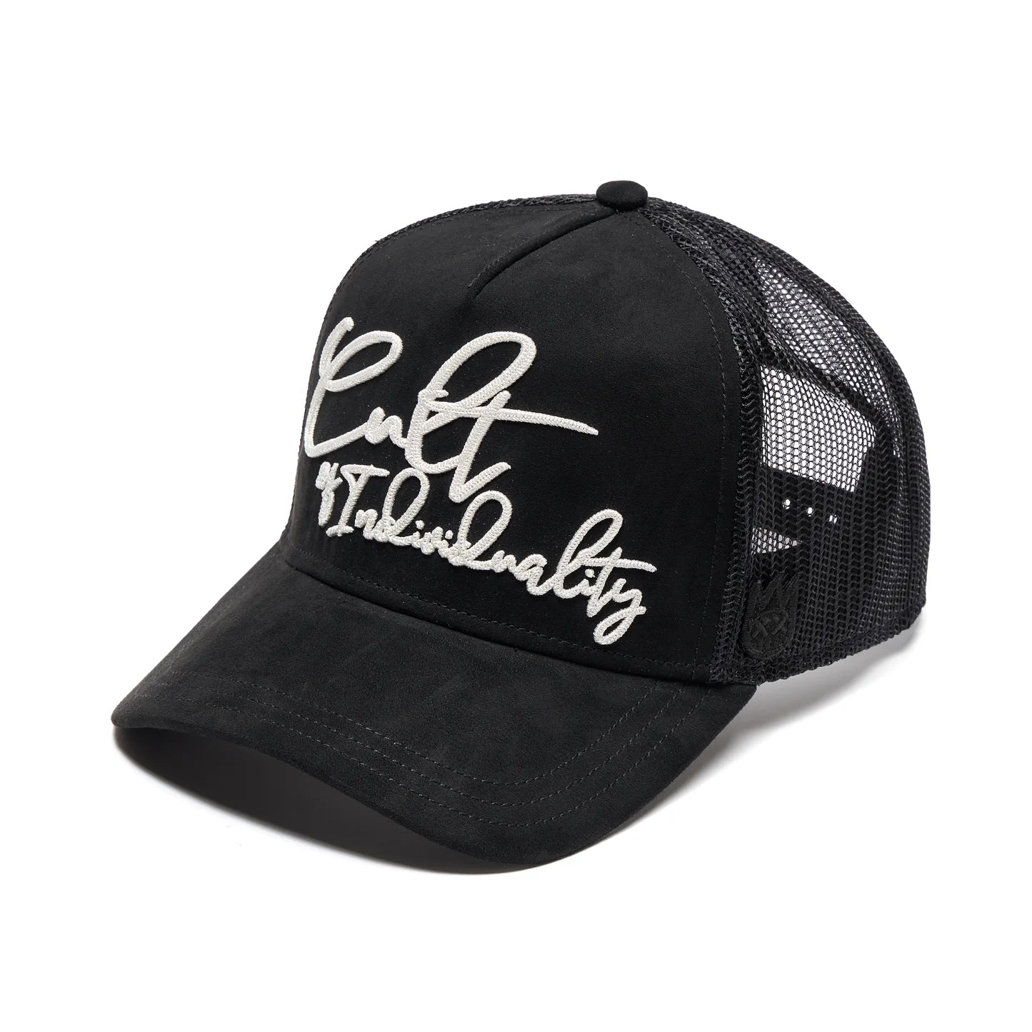 Cult's Mesh Back Trucker Hat "Grasshopper Emb Hat" In Black 626BC-CH64A