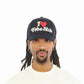 Cult's Mesh Back Trucker Hat "I Love Free Shit" In Black 626BC-CH69A