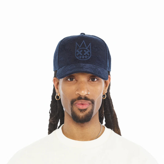 Cult's Mesh Back Trucker Hat "Jacquard" In Navy  626BC-CH73A