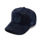 Cult's Mesh Back Trucker Hat "Jacquard" In Navy  626BC-CH73A