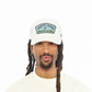 Cult's Mesh Back Trucker Hat "Pretty Good At Bad Decisions" In Winter White  626BC-CH76A
