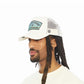 Cult's Mesh Back Trucker Hat "Pretty Good At Bad Decisions" In Winter White  626BC-CH76A