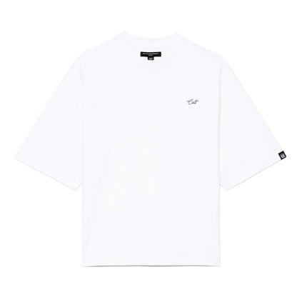 Cult's Oversized Short Sleeve Crew Neck Tee In White 626BC-K95A