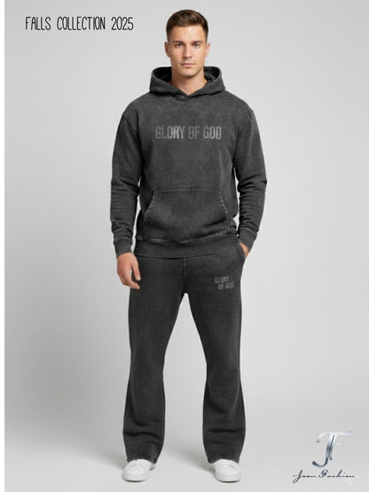 Glory of God Hoddie Negro Lavado .