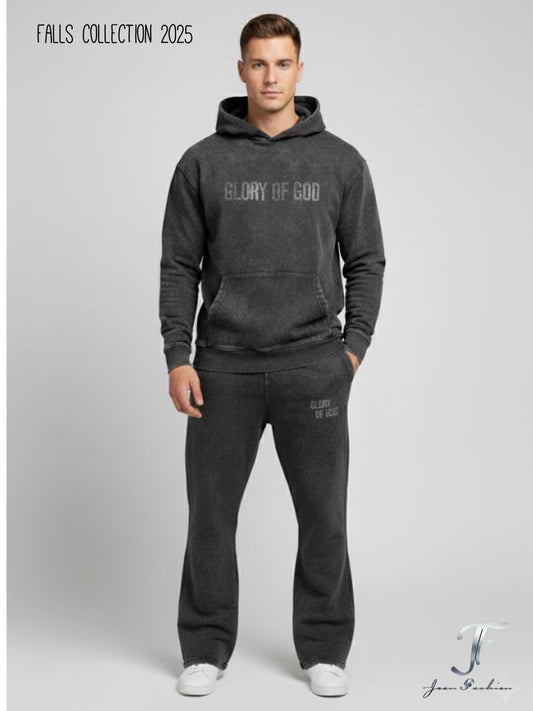 Glory of God Hoddie Negro Lavado .