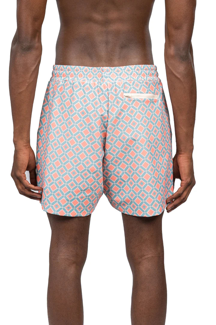 AMALFI VOLLEY SHORT - BLUE/CORAL