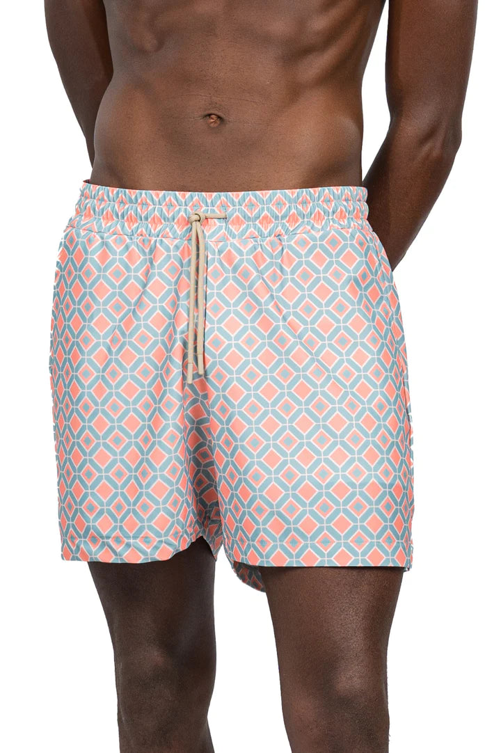 AMALFI VOLLEY SHORT - BLUE/CORAL