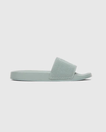 mens knit slides B6A474F200 LEAD GREY