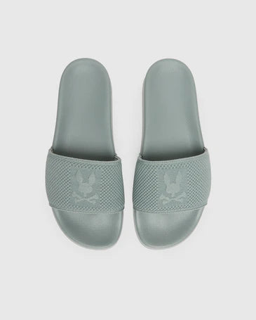 mens knit slides B6A474F200 LEAD GREY