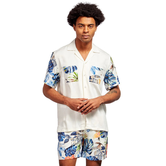 Eight X Paraíso Relaxed Fit Viscose Short Sleeve Shirt + Shorts Matching Set