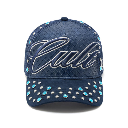 Cult's Mesh Back Trucker Hat "Studs" In Navy 626BC-CH57A