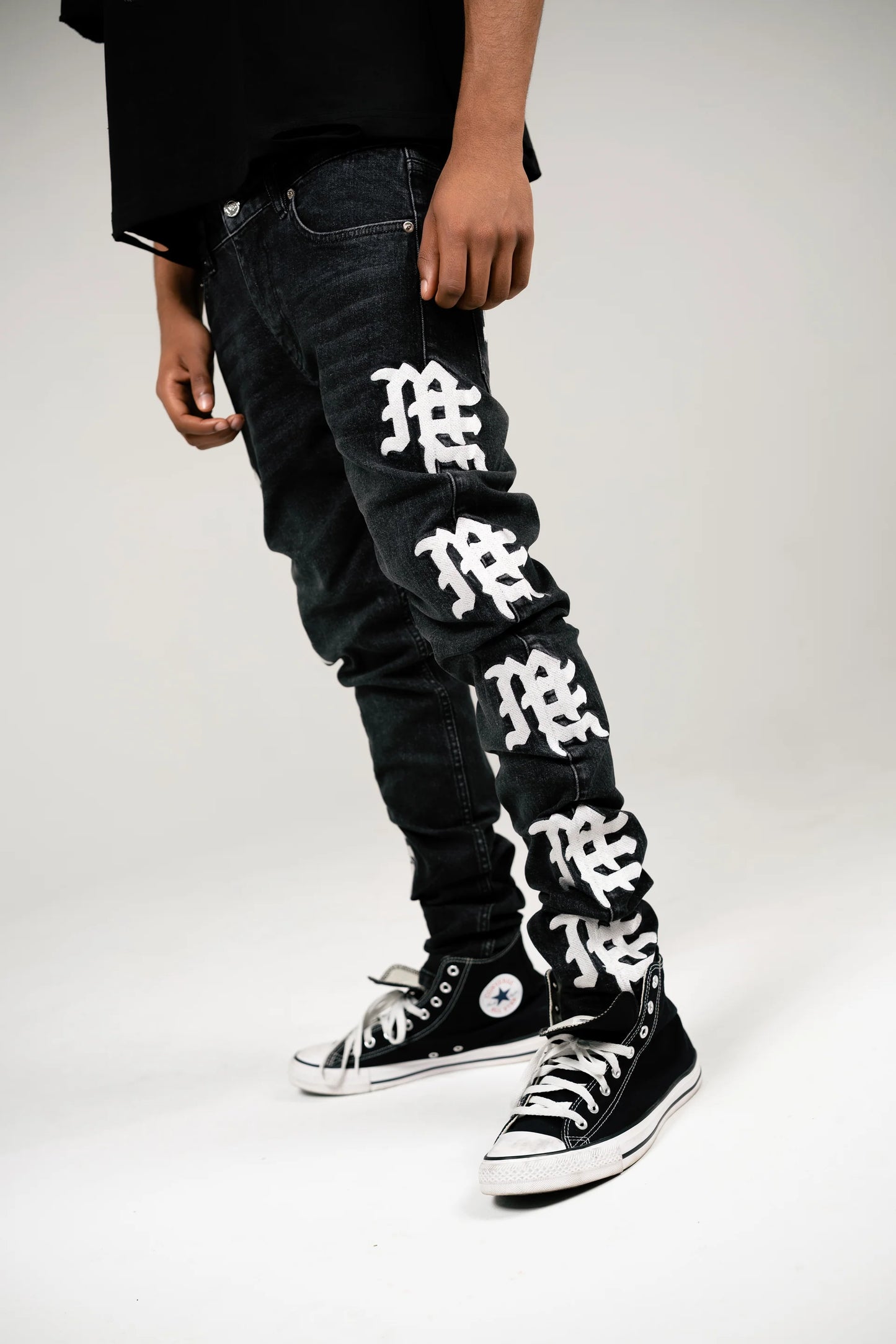 MIXED EMITION / Monogram Denim Black Wash