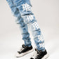 MIXED EMOTION / Denim Monogram Blue Wash