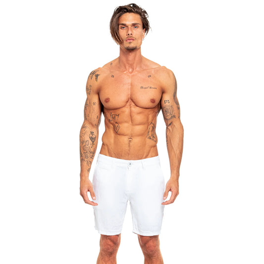 Eight X Linen Slim Fit Shorts - White