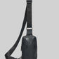 Mens rubberized crossbody BLACK