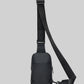 Mens rubberized crossbody BLACK