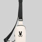 Mens rubberized crossbody WHITE
