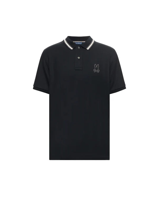 Psycho Bunny Men's Joe Pique Polo Shirt | Black