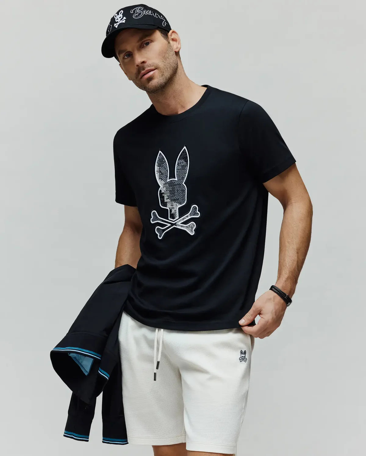 Mens olivier graphic tee black