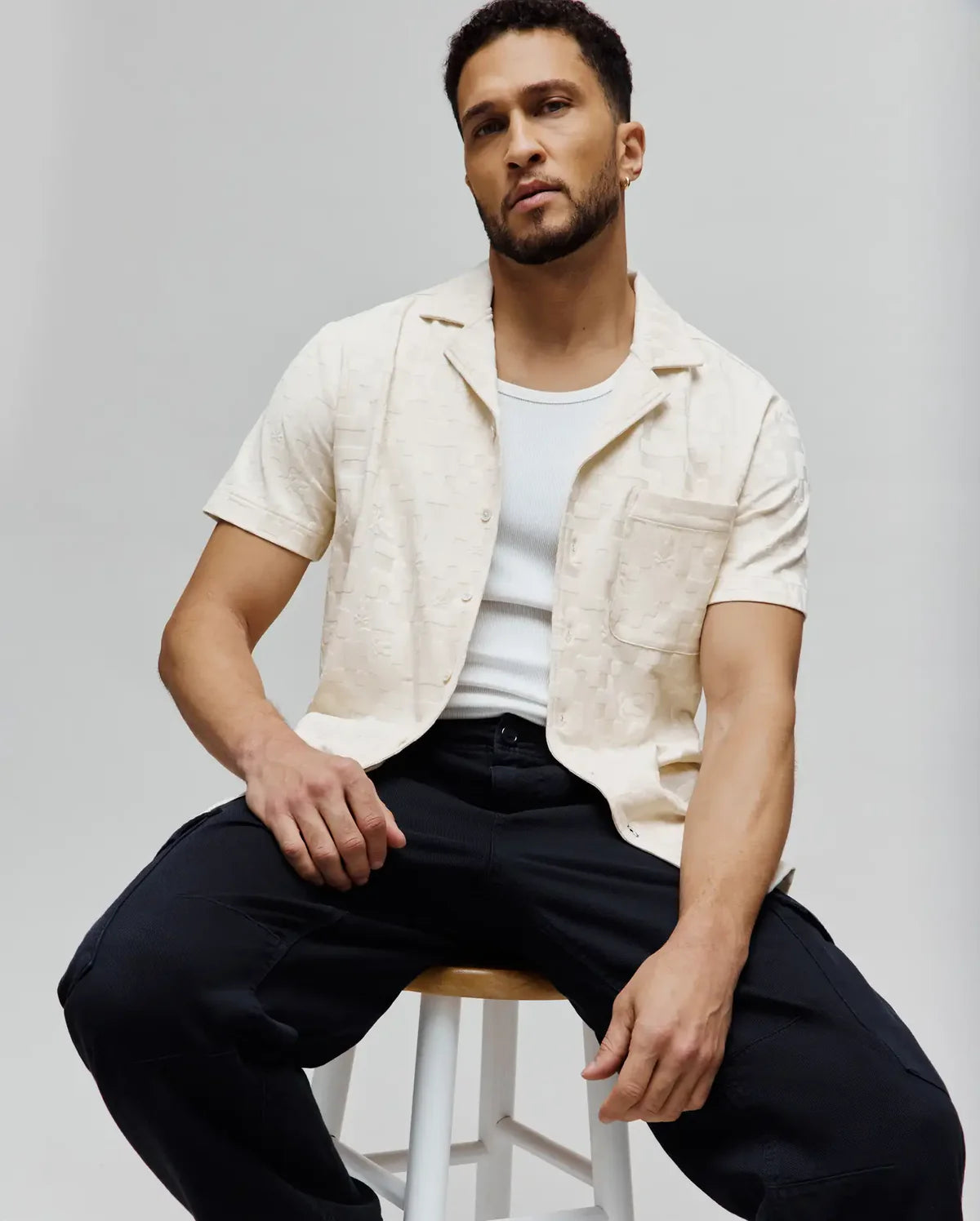 Mens josh jacquard shirt