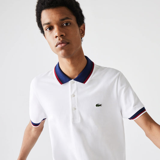 Regular Fit Stretch Cotton Piqué Contrast Collar Polo