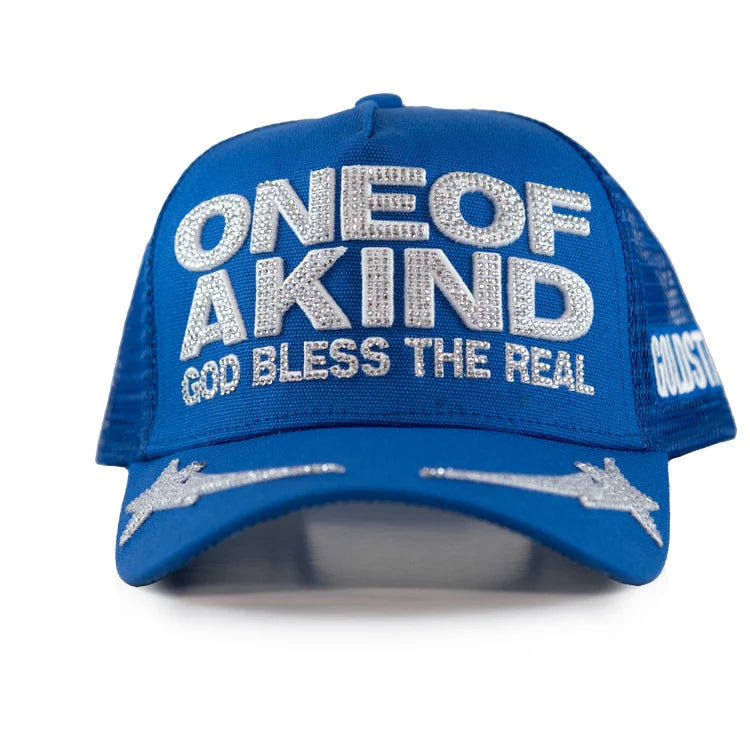 GOLD STAR One of a Kind Trucker Hat – Blue/White