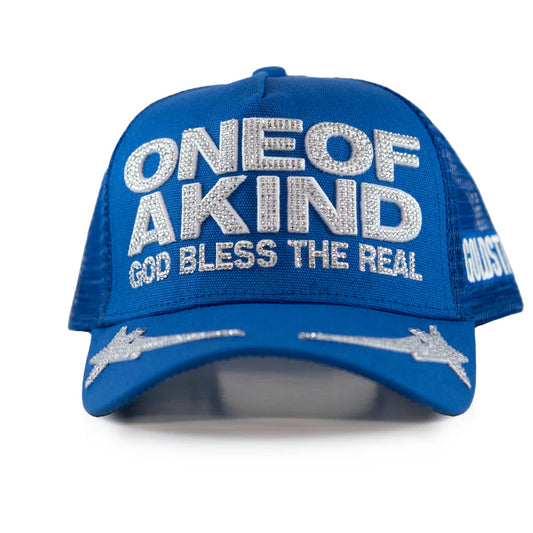 GOLD STAR One of a Kind Trucker Hat – Blue/White