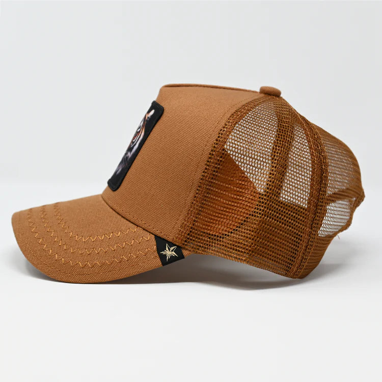 GOLD STAR HAT - TIGER BROWN TRUCKER HAT CAP