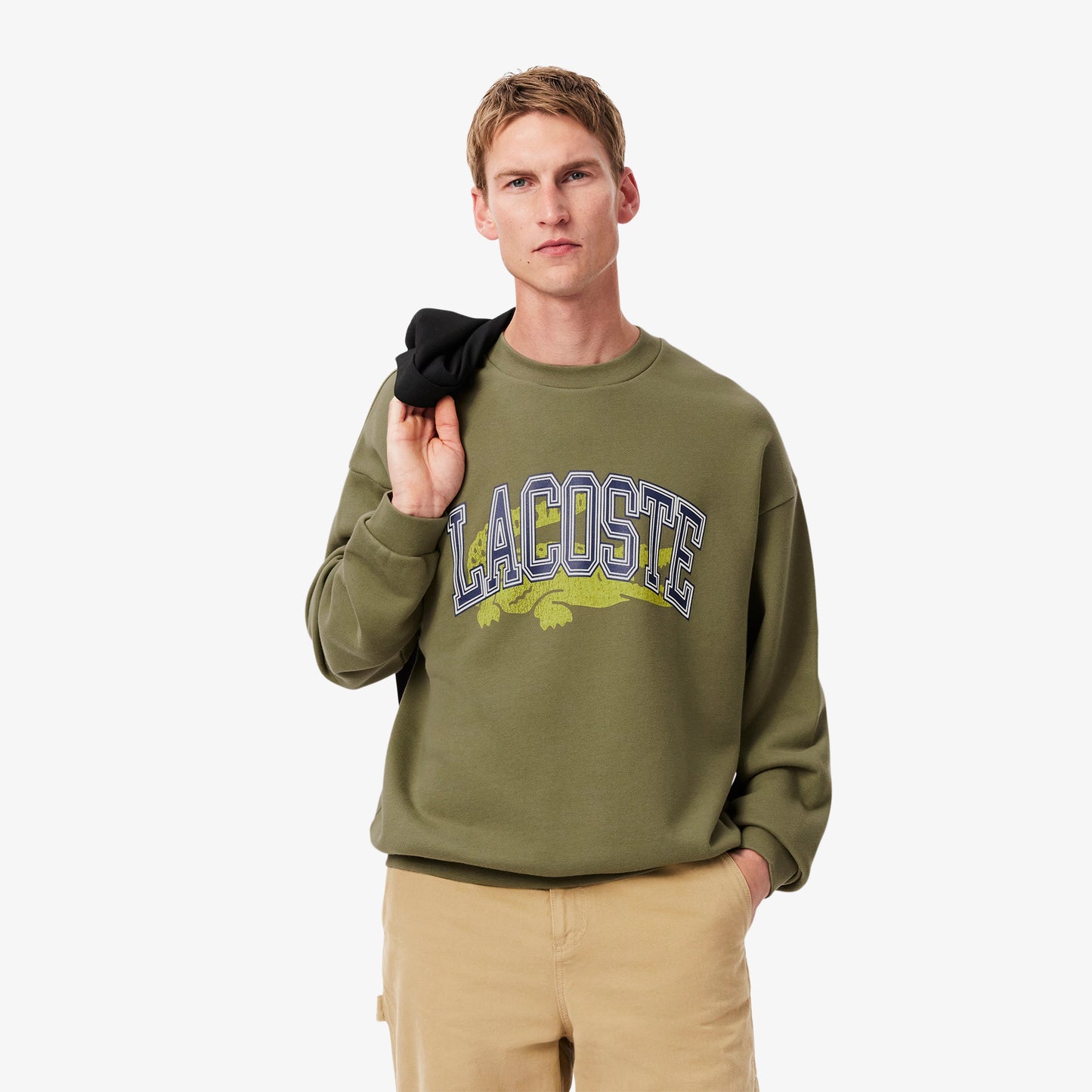 Lacoste Men's Loose Fit Fleece Sweatshirt