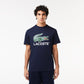 MEN'S COTTON JERSEY SIGNATURE PRINT T-SHIRT Men - Blue - Lacoste - T-Shirts