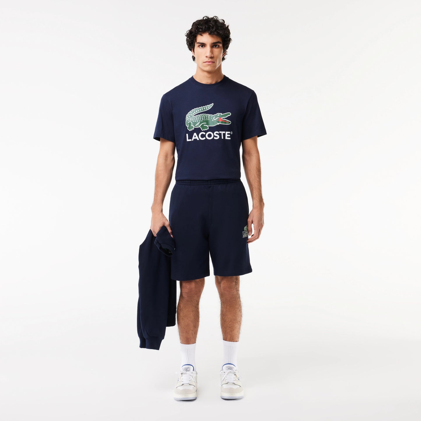 MEN'S COTTON JERSEY SIGNATURE PRINT T-SHIRT Men - Blue - Lacoste - T-Shirts