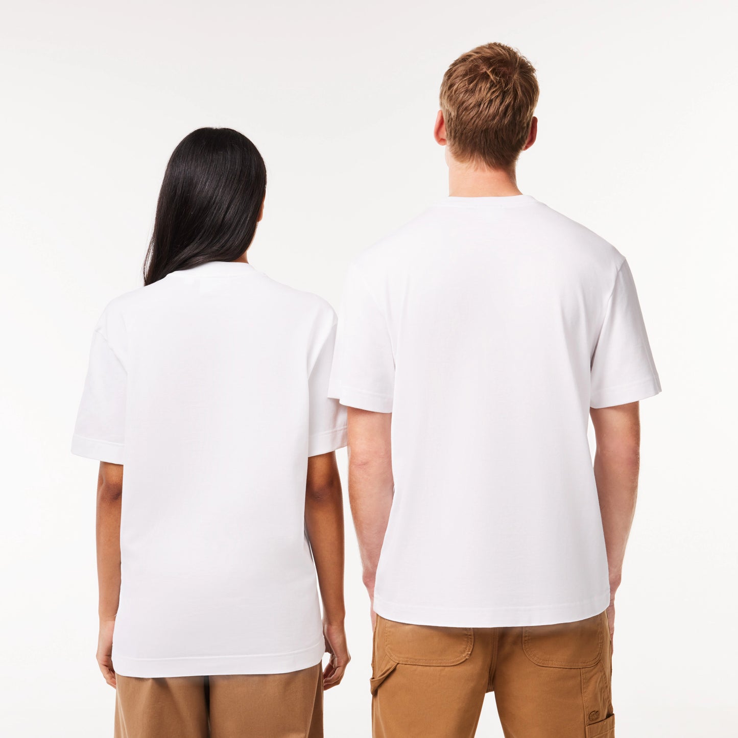 UNISEX RELAXED FIT ICONIC PRINT T-SHIRT Unisex - White - Lacoste - T-Shirts $41.99