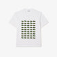 UNISEX RELAXED FIT ICONIC PRINT T-SHIRT Unisex - White - Lacoste - T-Shirts $41.99