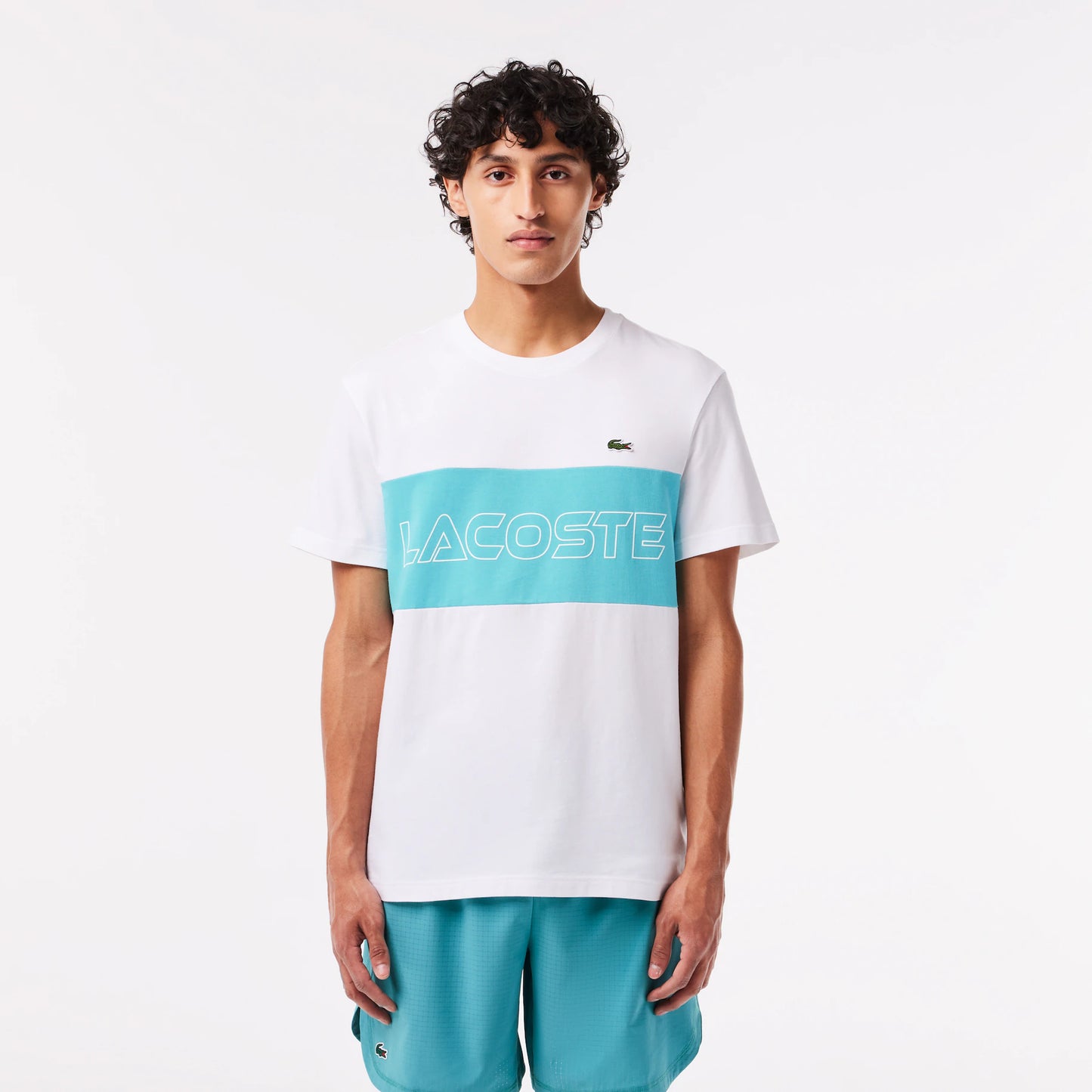 Men's Regular Fit Printed Colorblock T-Shirt
