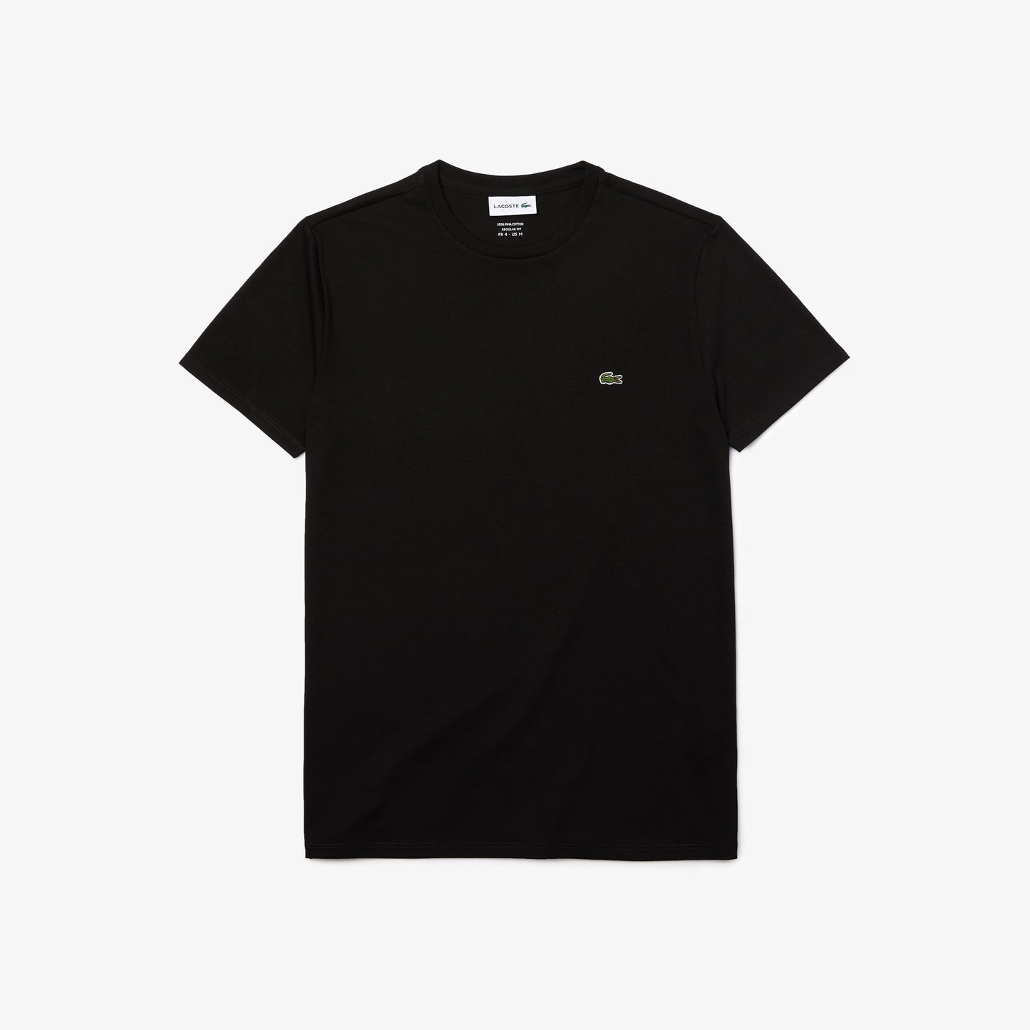 CREW NECK PIMA COTTON JERSEY T-SHIRT Men - Black - Lacoste - T-Shirts