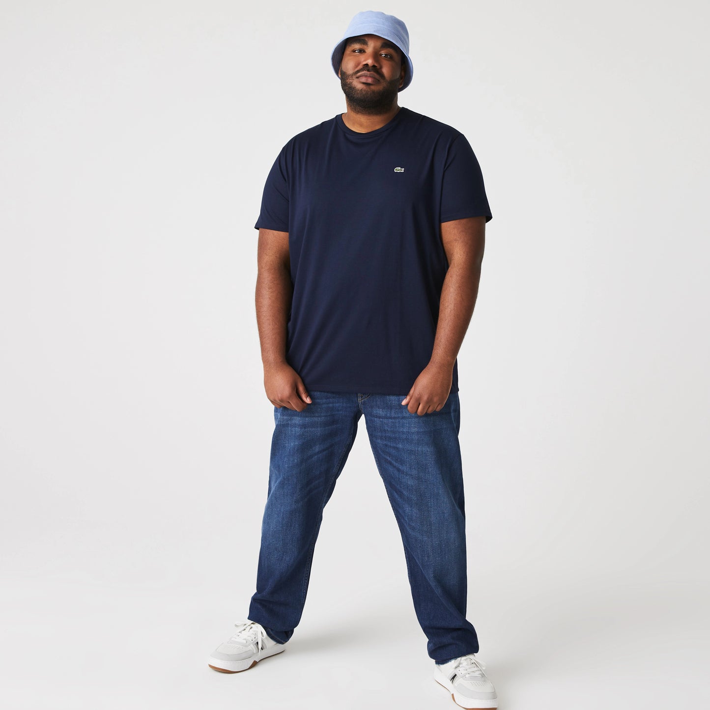 CREW NECK PIMA COTTON JERSEY T-SHIRT Men - Blue - Lacoste - T-Shirts